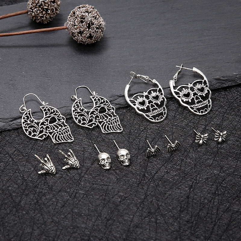 Halloween Skull Mask Personality Bee Bat Earrings