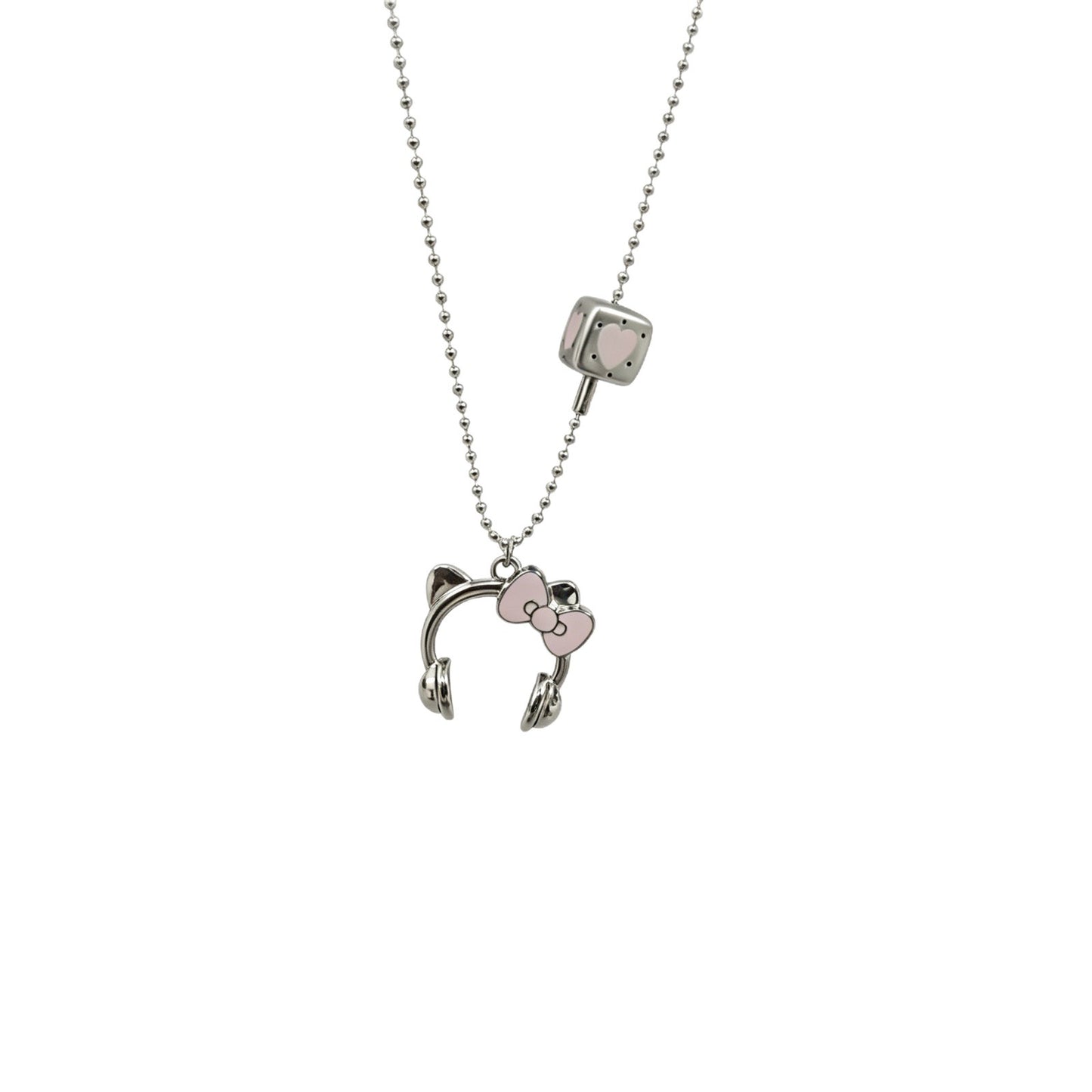 Headset Long Titanium Steel Female Niche Creative Sweet Cool Style Necklace