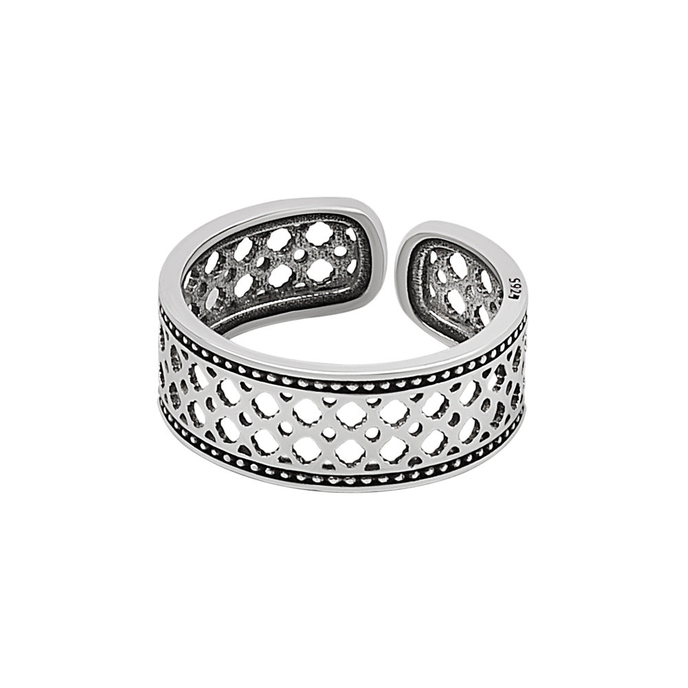 Fashion Personality And Creativity Hollow Plum Sterling Rings