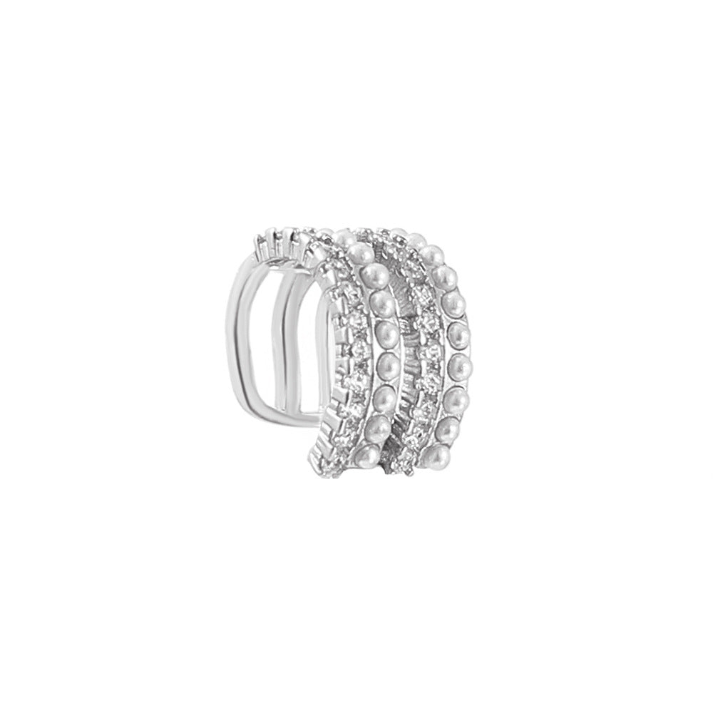 Inlaid Zircon Shaped Light Luxury Design Ear Clip