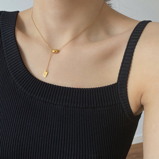Colliers de clavicule de luxe légers en acier titane pour femmes