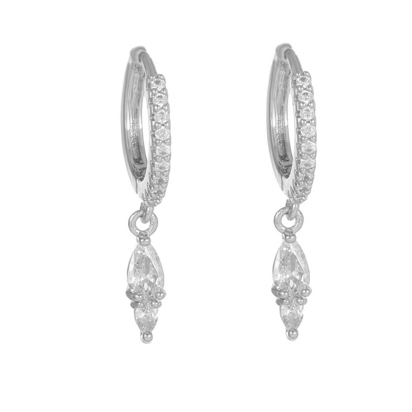 Trendige Anzug-Ohrringe mit geometrischem Zirkon-Ohrschmuck