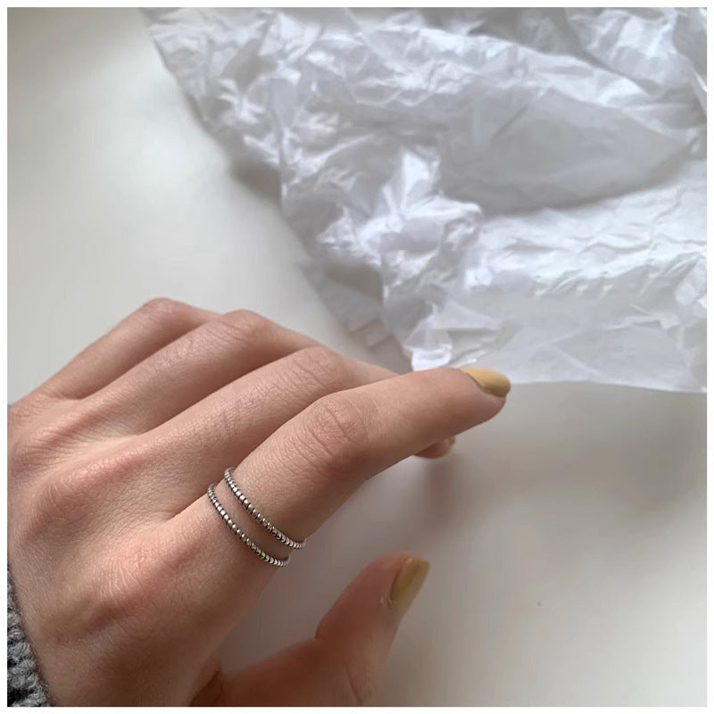Geflochtene Retro-Ringe mit offenem Ende, leicht passende Vintage-Zeigefingerringe