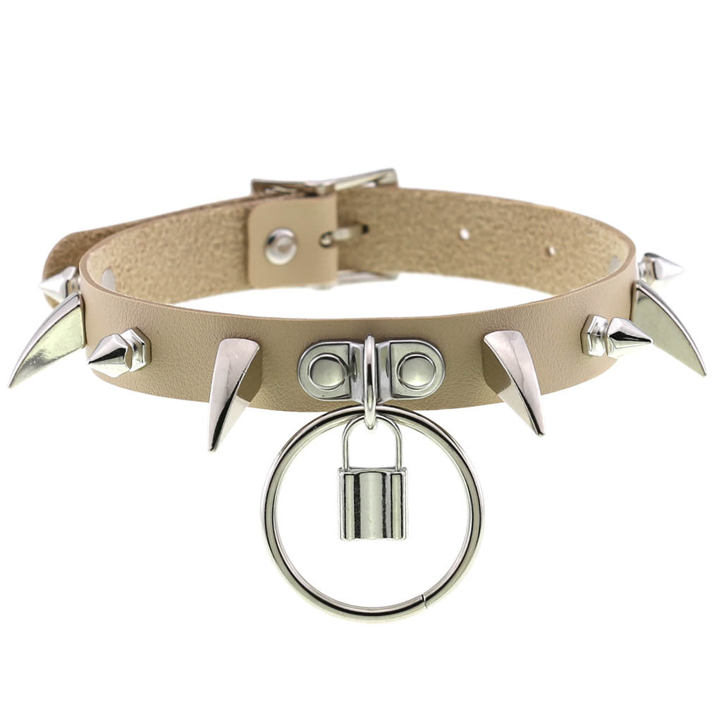 Collier à rivets en corne de cuir, colliers suspendus de personnalité