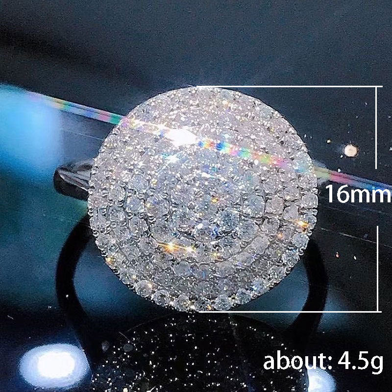 Exquisite Full Diamond Disc Set High Quality Rings