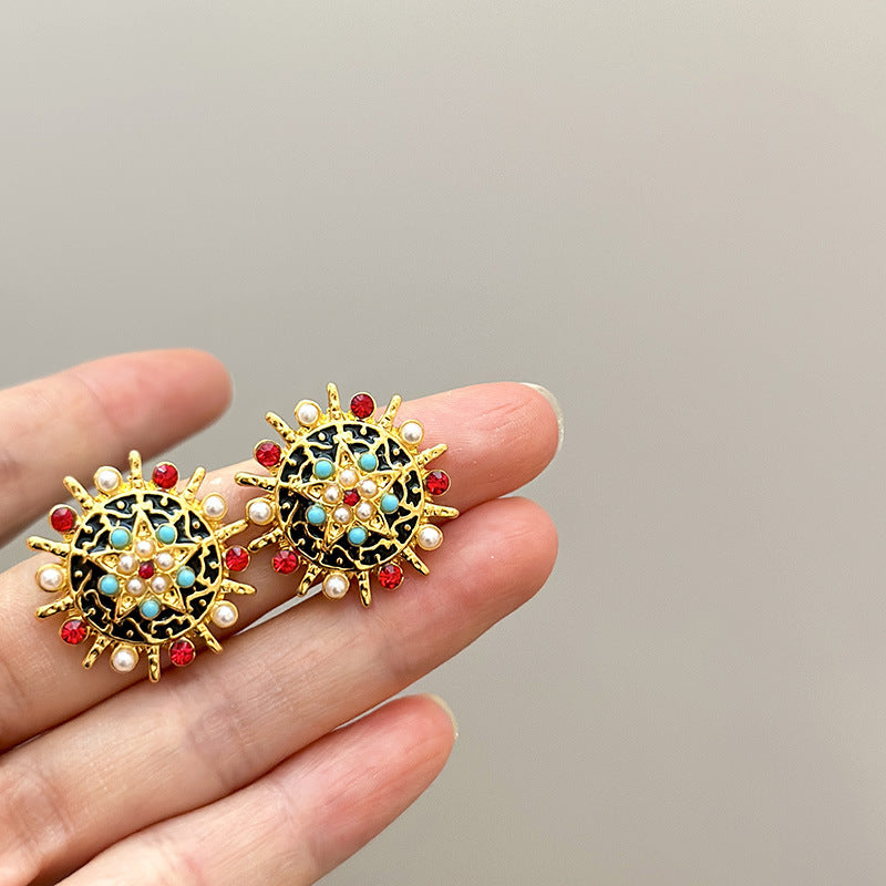 Muster weibliches Temperament leichte Luxus hochwertige Ohrringe