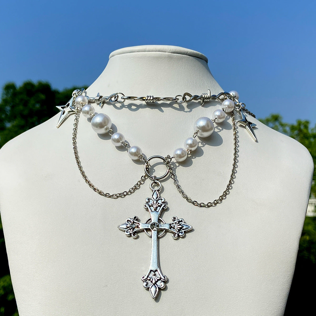 Colliers d'imitation d'amour de niche de perles chaudes d'ornement