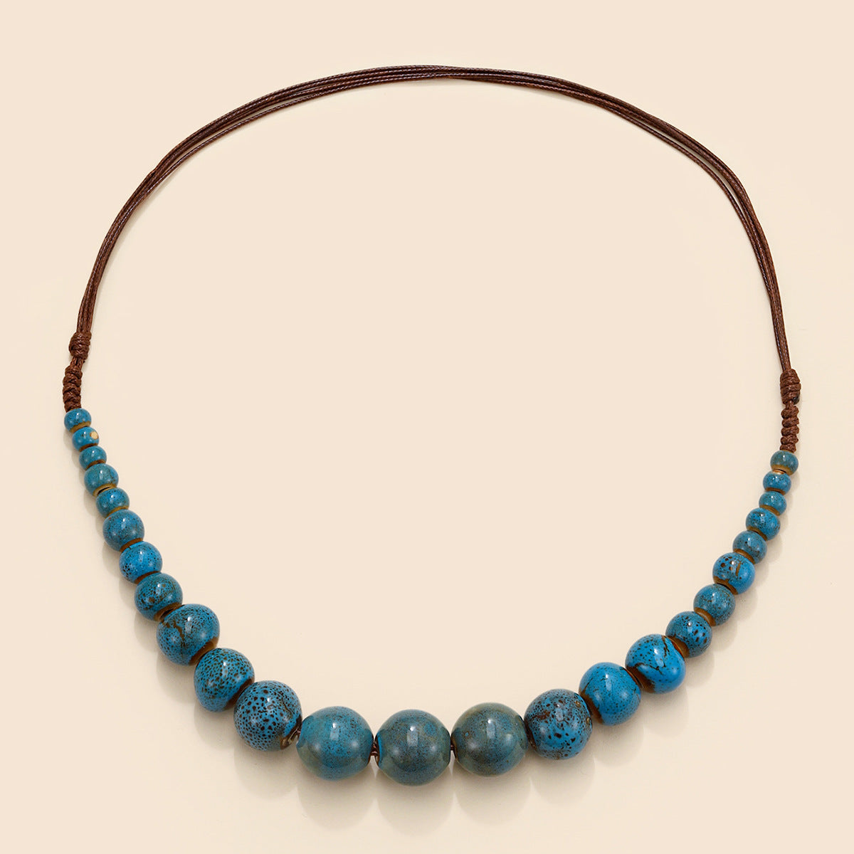 Fashion Beaded Ceramic Beads Bohemian Gravel Color Necklaces