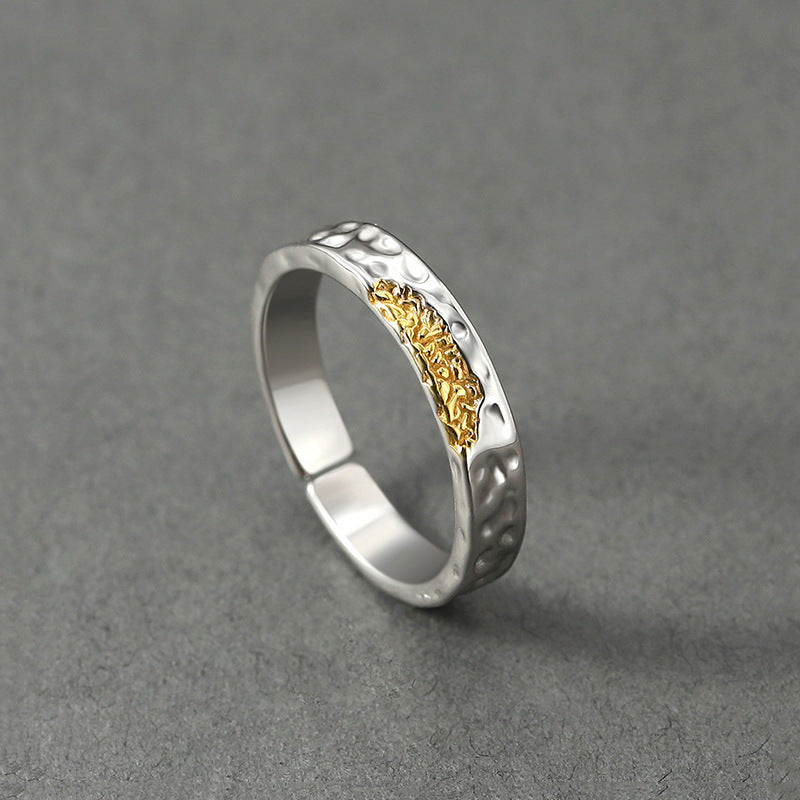 Men's Gold Trendy Unique Open Fashion Simple Rings