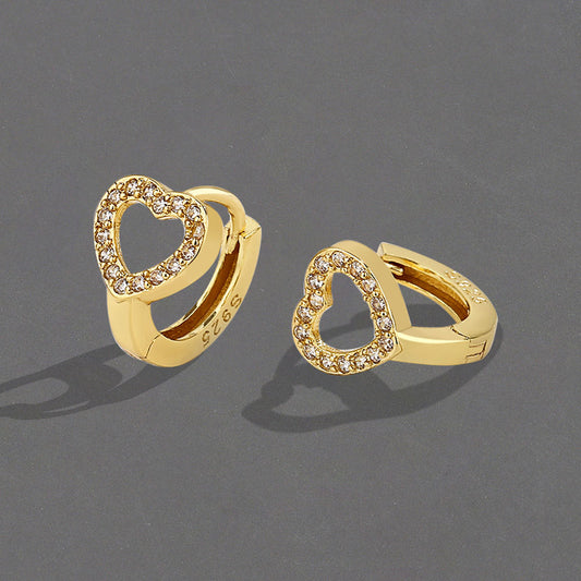 Women's Style Metal Heart Eardrop Design High-grade Rings