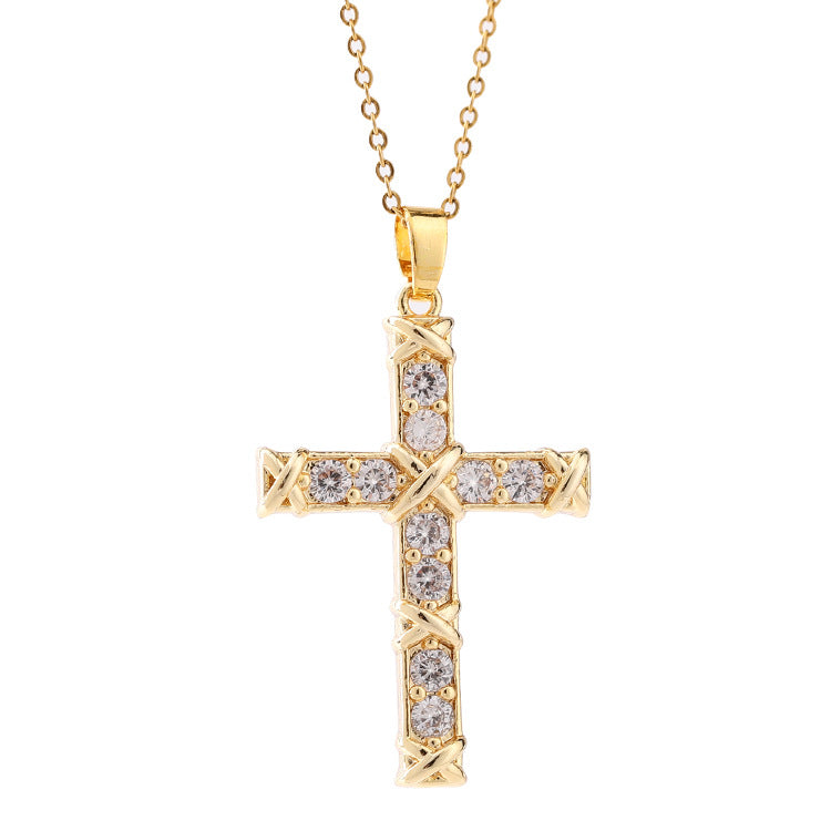 Colliers en or véritable plaqué cuivre et Zircon incrusté