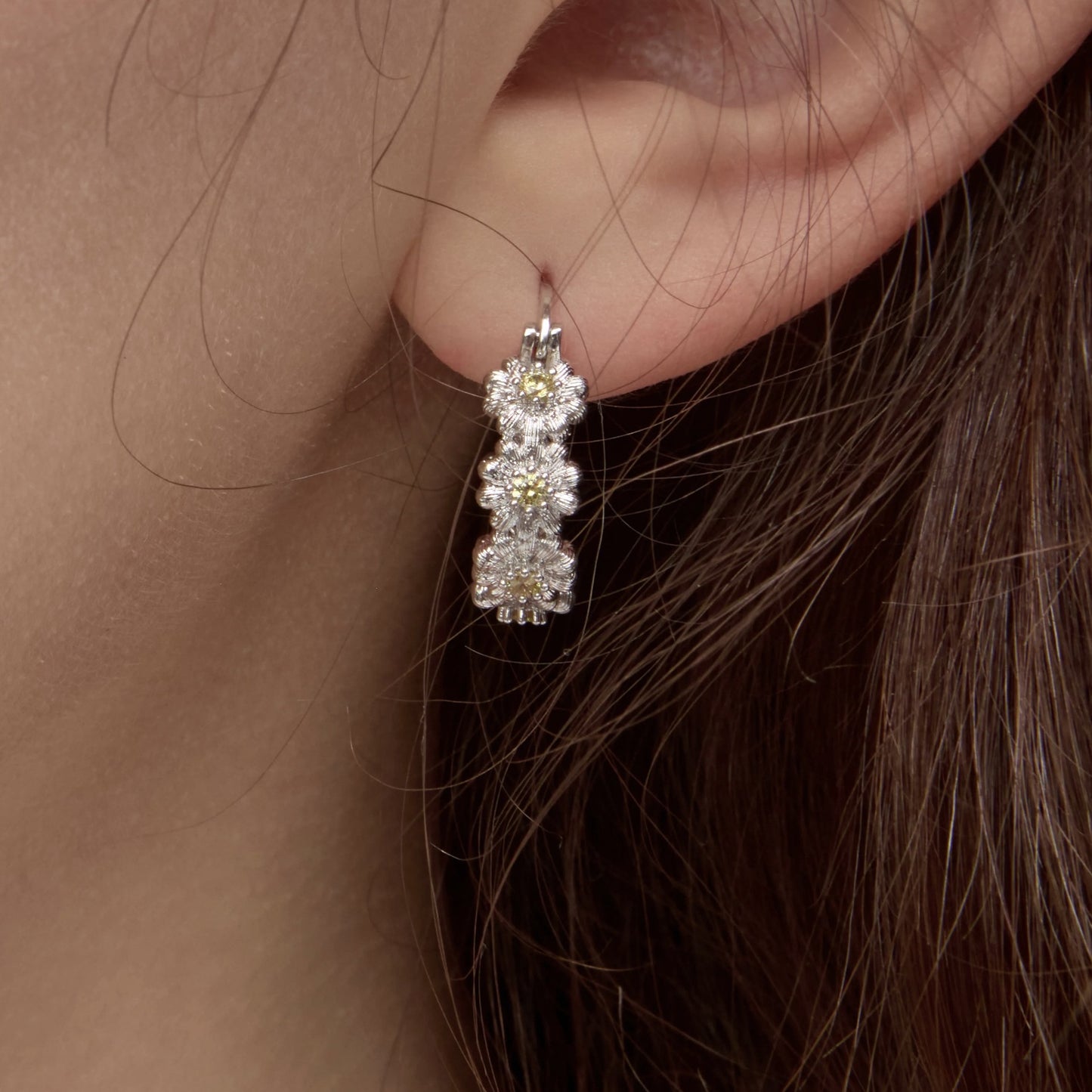 Ear Clip Female Flowers High Sense Niche Earrings