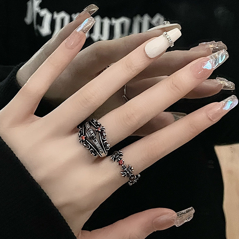 Women's Cross Crown Punk Retro High-grade Personality For Rings