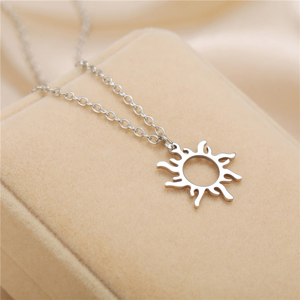 Pendentif en acier inoxydable titane plaqué or colliers mère