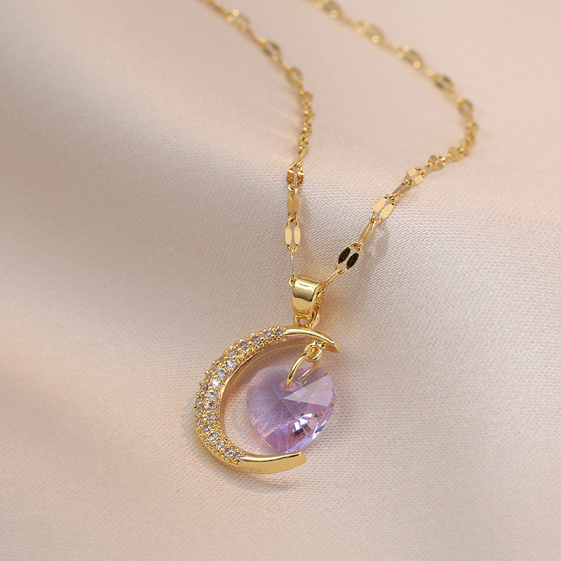 Zircon Crystal Light Luxury Minority Design Simple Necklaces