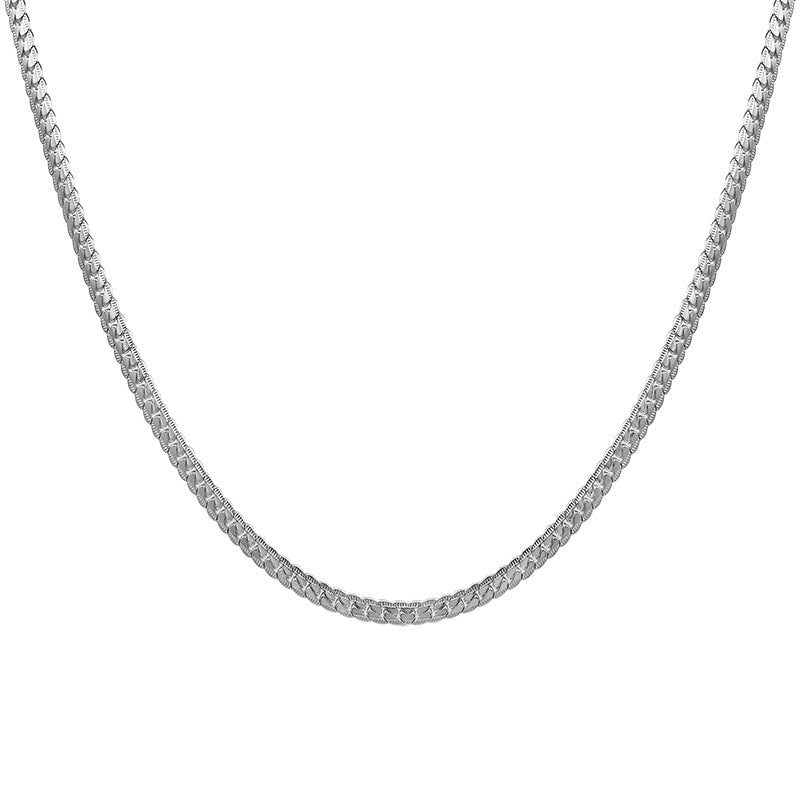 Colliers en titane pour hommes, chaîne à maillons cubains en relief, Design de mode, clavicule