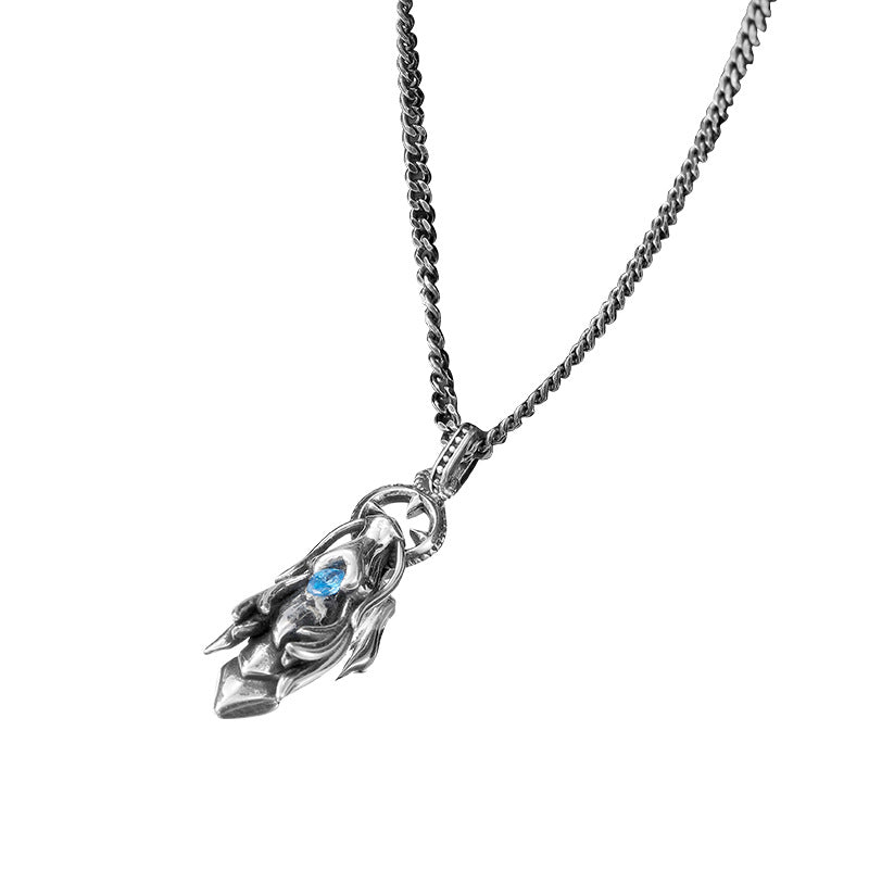 Men's Sterling Sier Cologne Trendy Niche Design Clavicle Chain National Necklaces