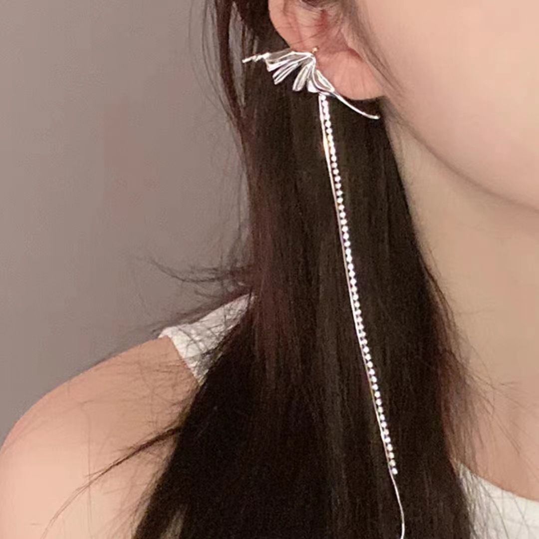 Fairy Clips Design Light Luxury Butterfly Tassel Sense No Piercing Ear Clip