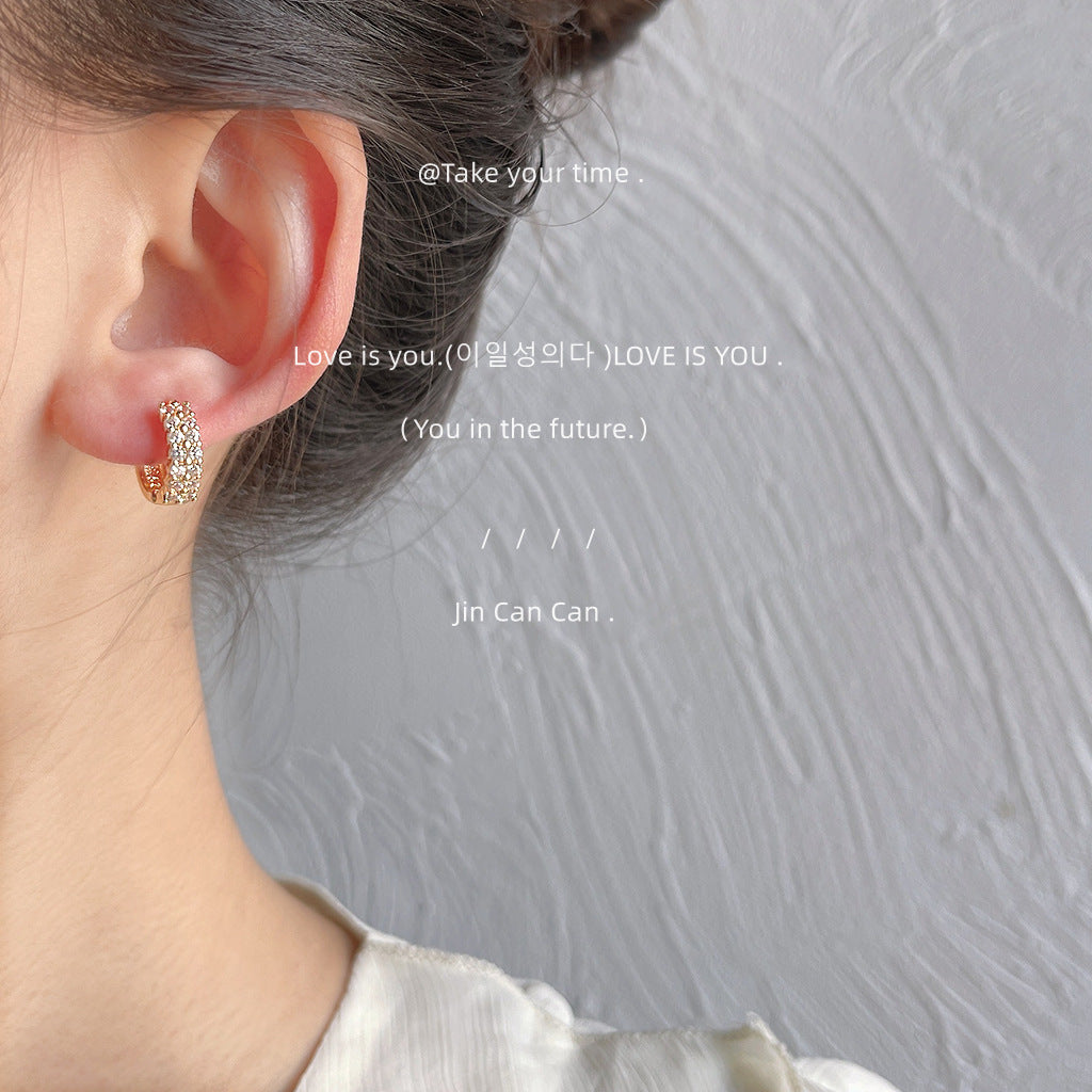 Plated High-grade Sense Simple Ear Clip Graceful Fashionable Earrings