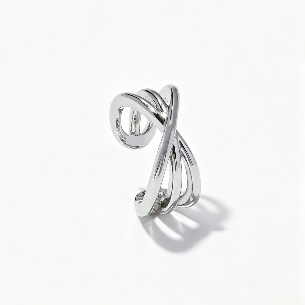 Fashion Retro Cross Lines Advanced Sense Simple Ear Clip