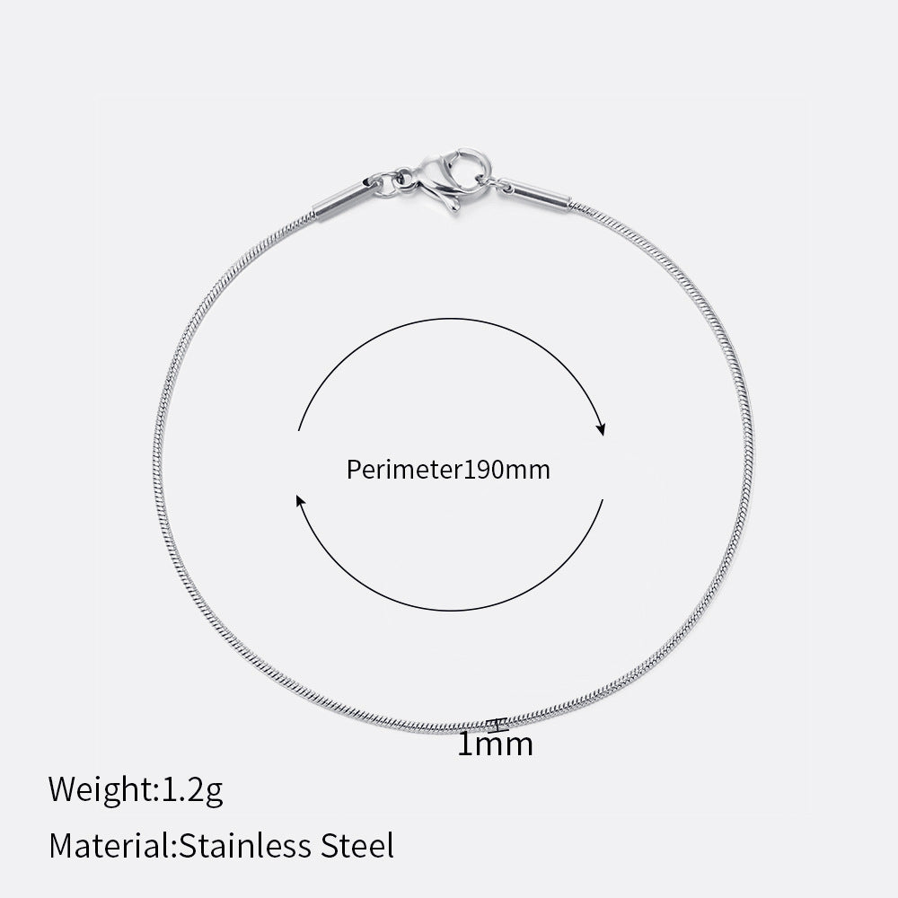 Nischendesign-Titan-Schlangenknochenarmbänder für Damen aus Stahl