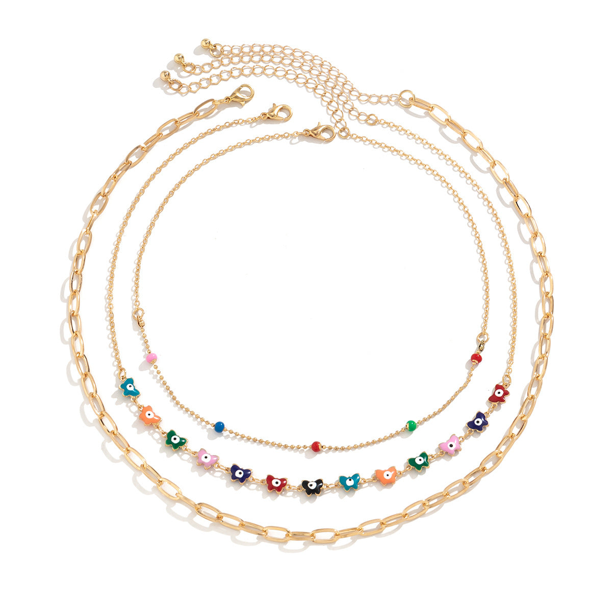 Oil Butterfly Eye Clavicle Chain Female Niche Necklaces