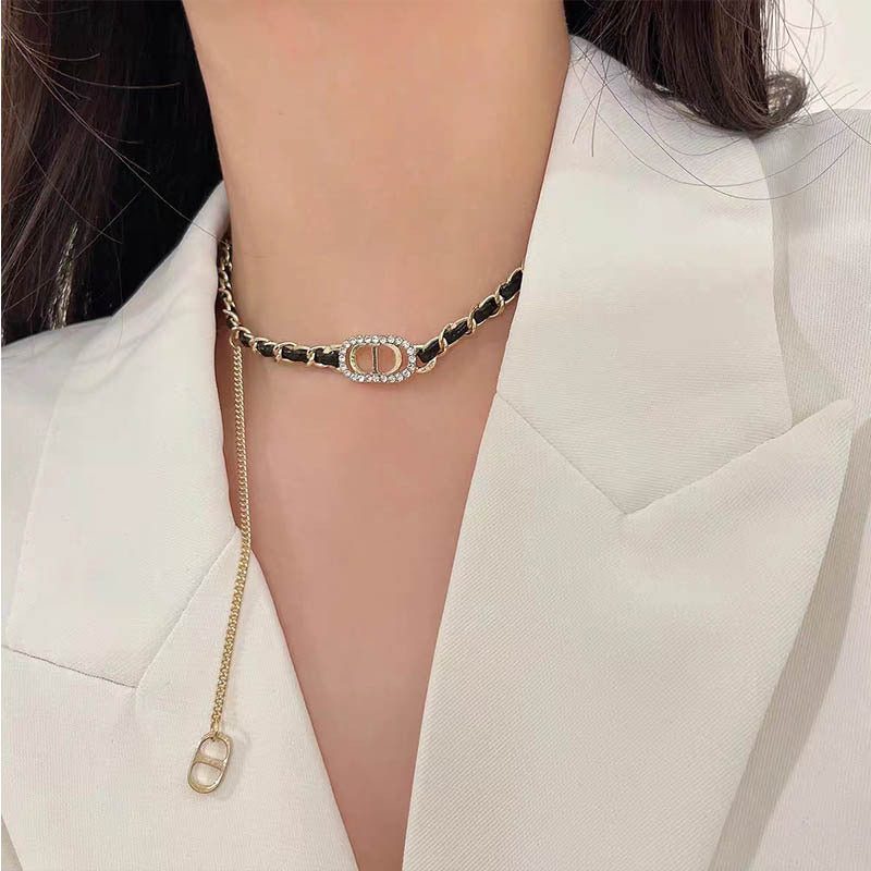 Letter Tassel Sweet Cool Hot Chain Double Collar Necklaces