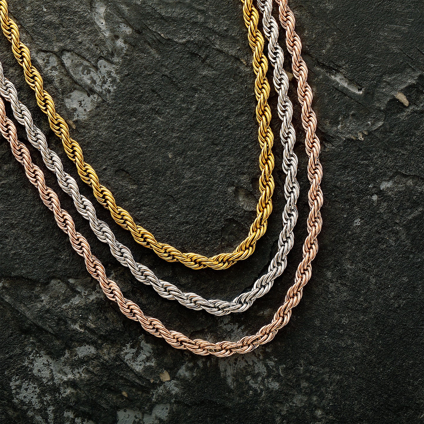 Thickened Encrypted Stainless Steel Hemp Flowers Necklaces