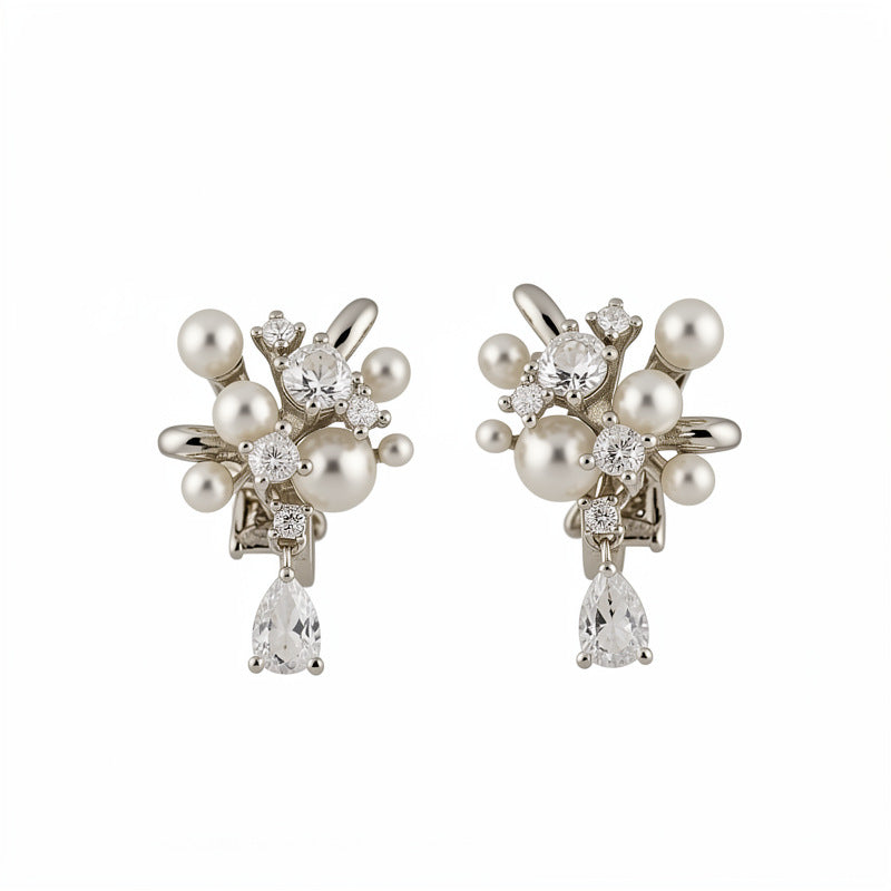 Women's Zircon Flower Cluster Water Drop Exquisite Fashion Rings