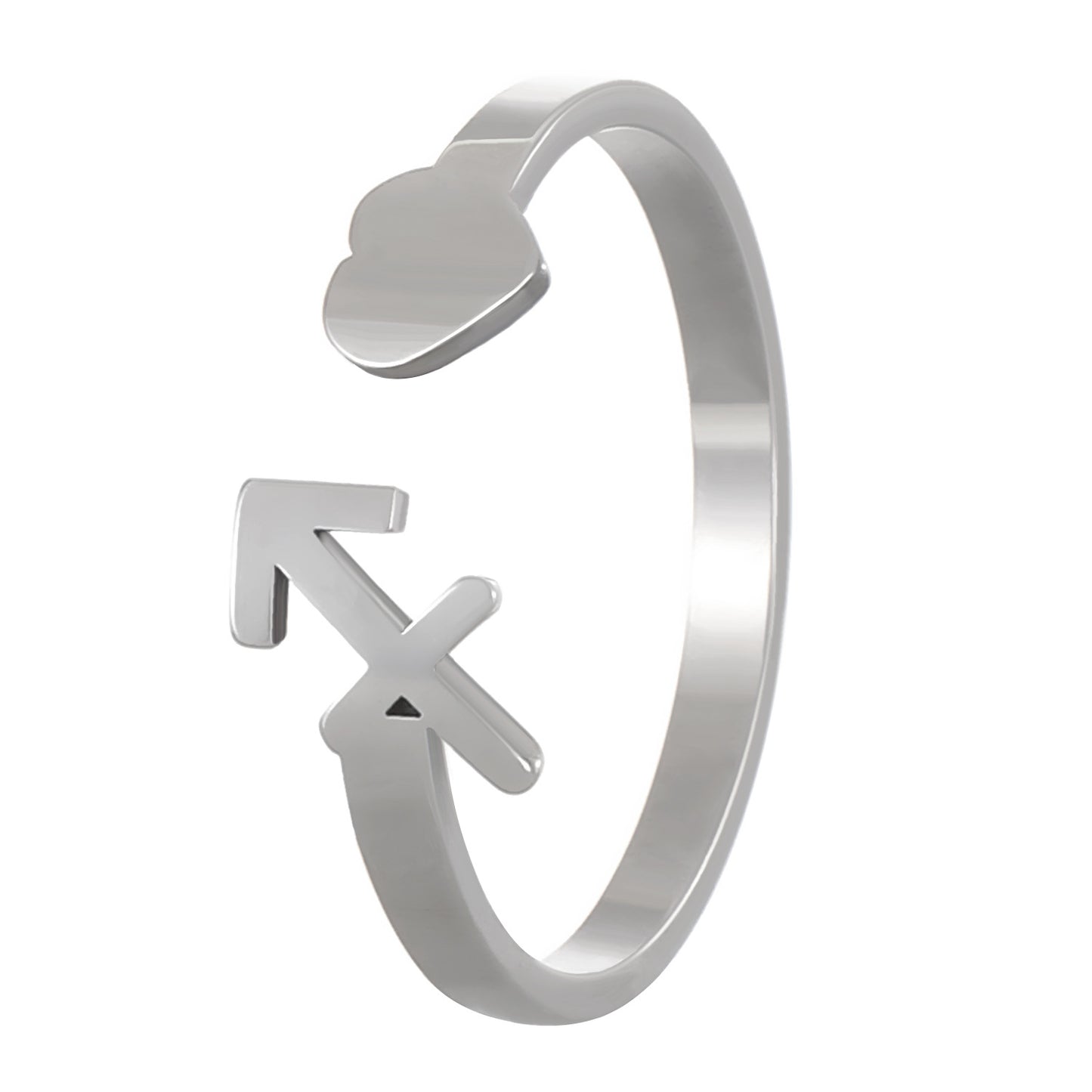 Konstellationen Dreidimensionale Liebe Kleine Finger Offene Ringe