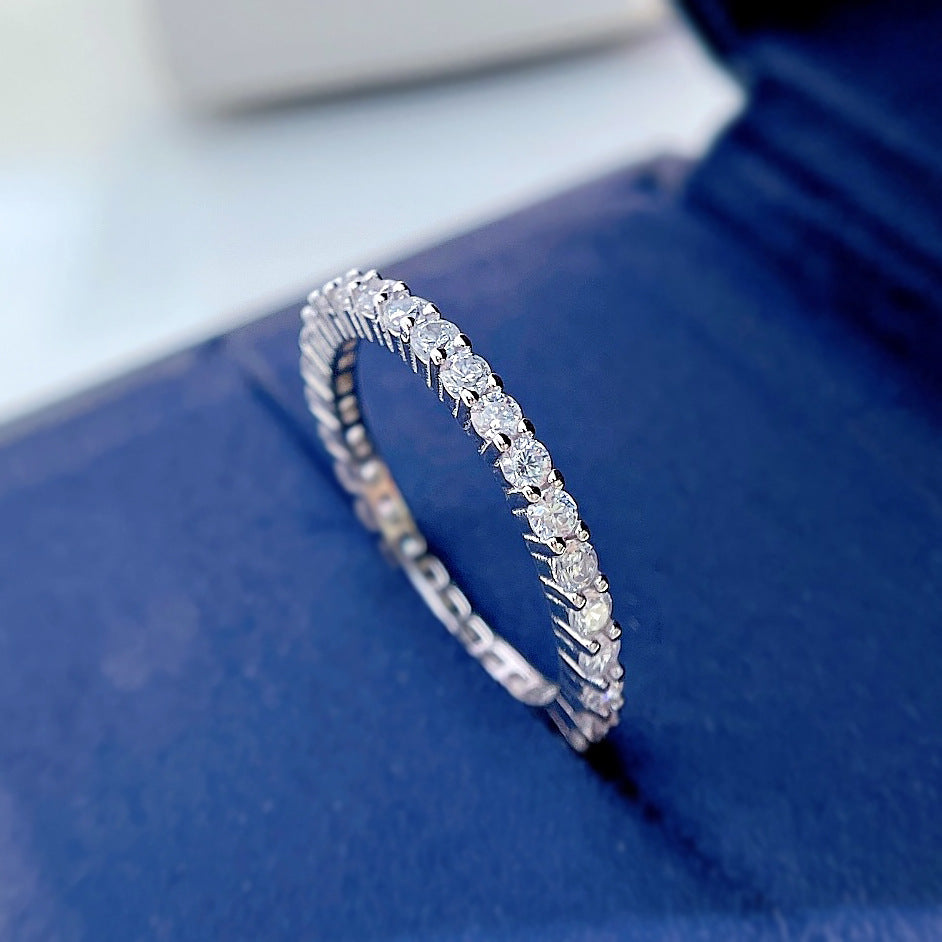 Sier Colors Gem Design Cold Style Rings