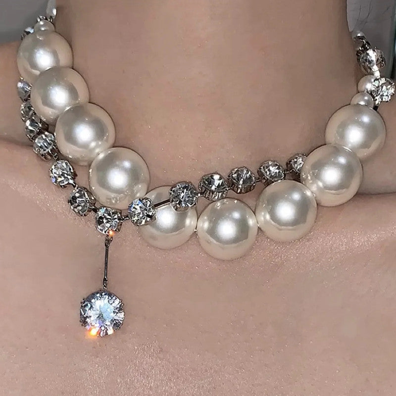 Women's Design High-grade Fashion Pearl Zircon Classic Style Fashionable Necklaces