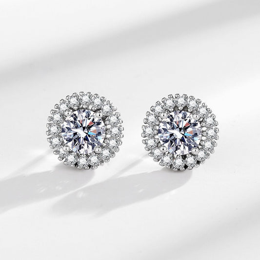 Zircon Round Affordable Luxury Style Fashionable Earrings