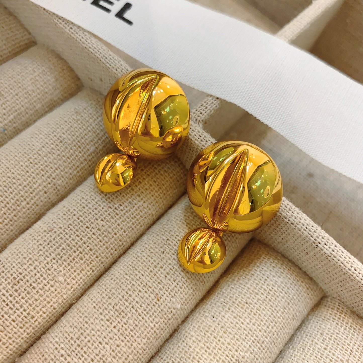 Air Balloon Metal Size Double Bead Female Minority Earrings