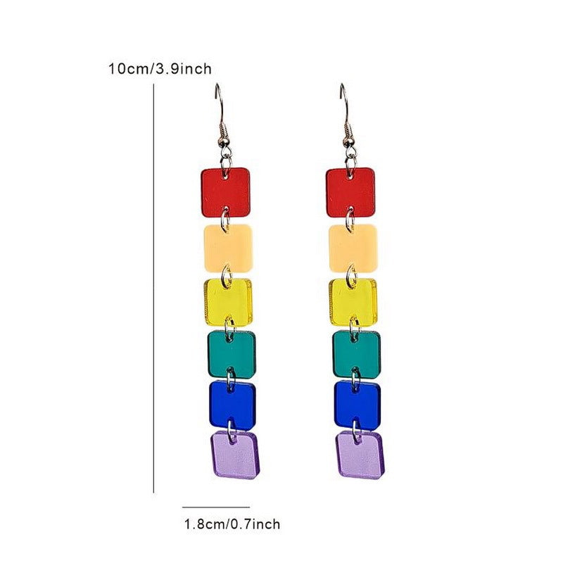 Women's Summer Acrylic Sweet Transparent Love Heart Eardrops Earrings