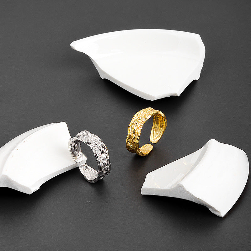 Women's Korean Style French Design Irregular Convex Rings