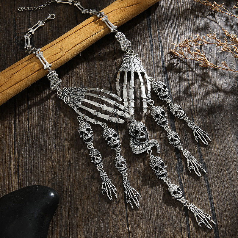 Halloween Claw Clavicle Chain Retro Exaggerated Necklaces