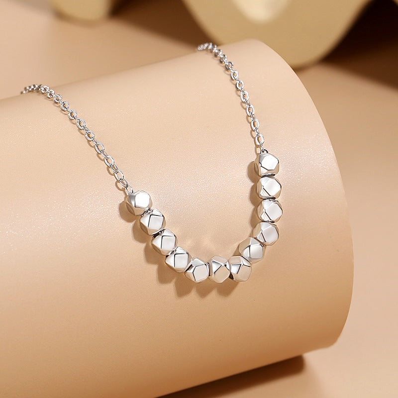 Several Two Clavicle Chain Fashion Small Cube Necklaces