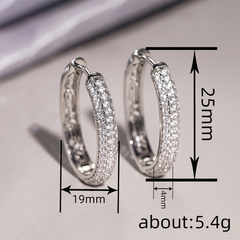 Women's Shi Fashionable Fashion Fine Circle Clip Ear Buckle