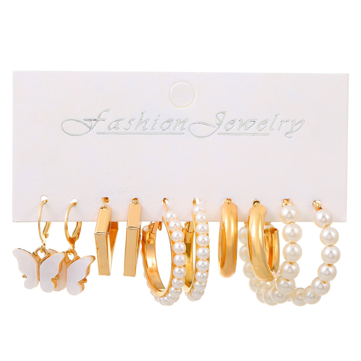 Pearl Rhinestone Ornament High-key Dignified Set Earrings