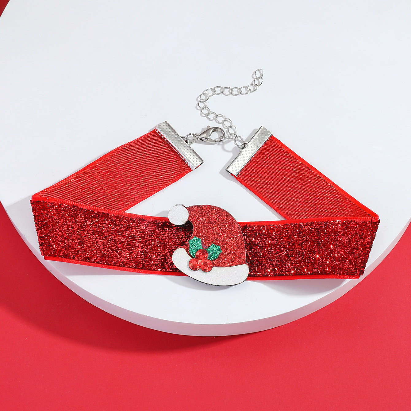 And Cute Santa Claus Elk Bow Necklaces