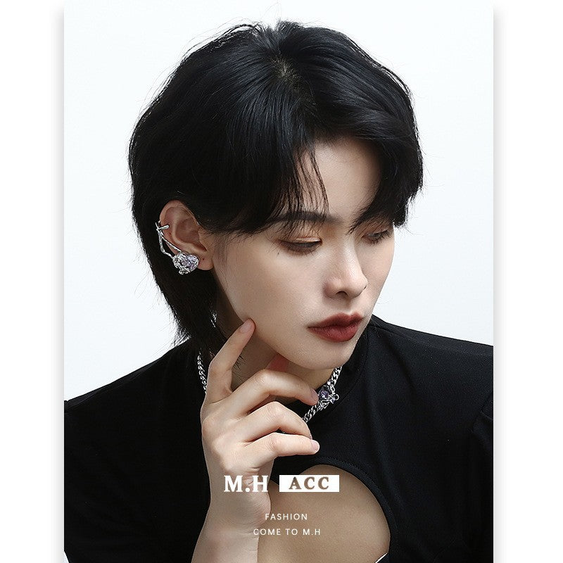 Purple Lovely Ear Clip Female Hot Earless Earrings