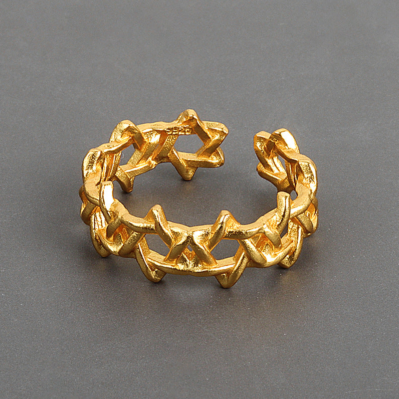 Hollow Trend Niche Design Open Female Rings