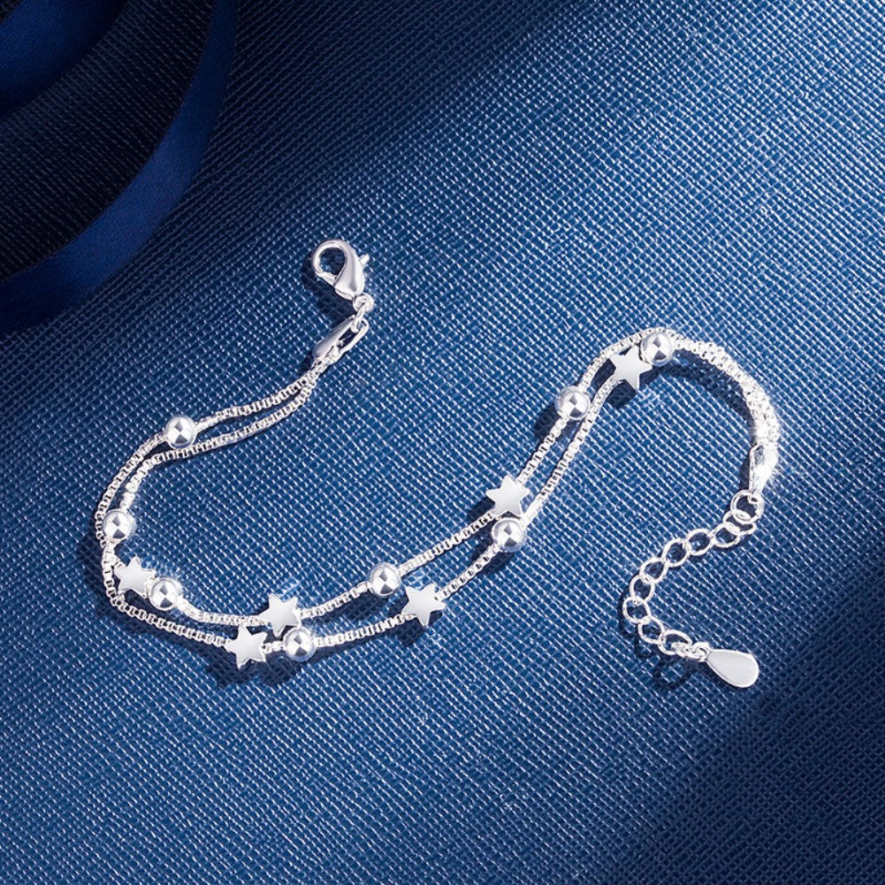 Double Circles Star Korean Style Round Bracelets