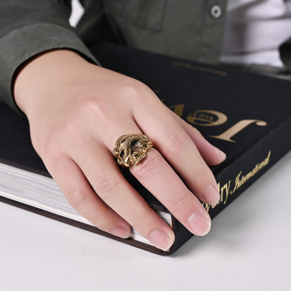 Hop Viper Skull Dark Style Rap Rings