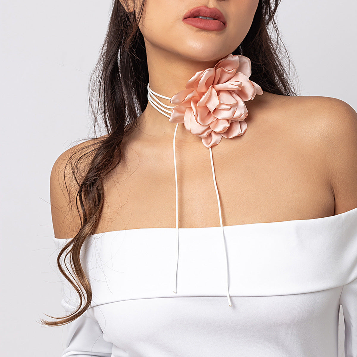 Women's Creative Colorful Pastoral Flowers Simple Winding Necklaces
