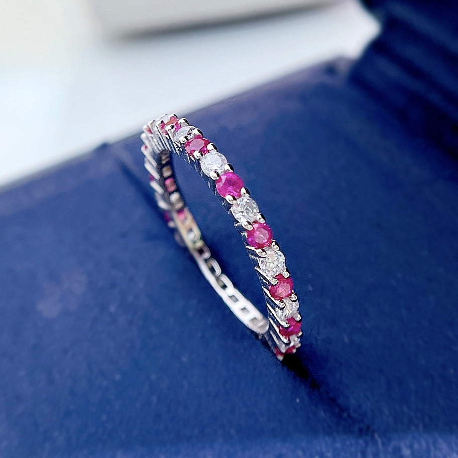 Sier Colors Gem Design Cold Style Rings