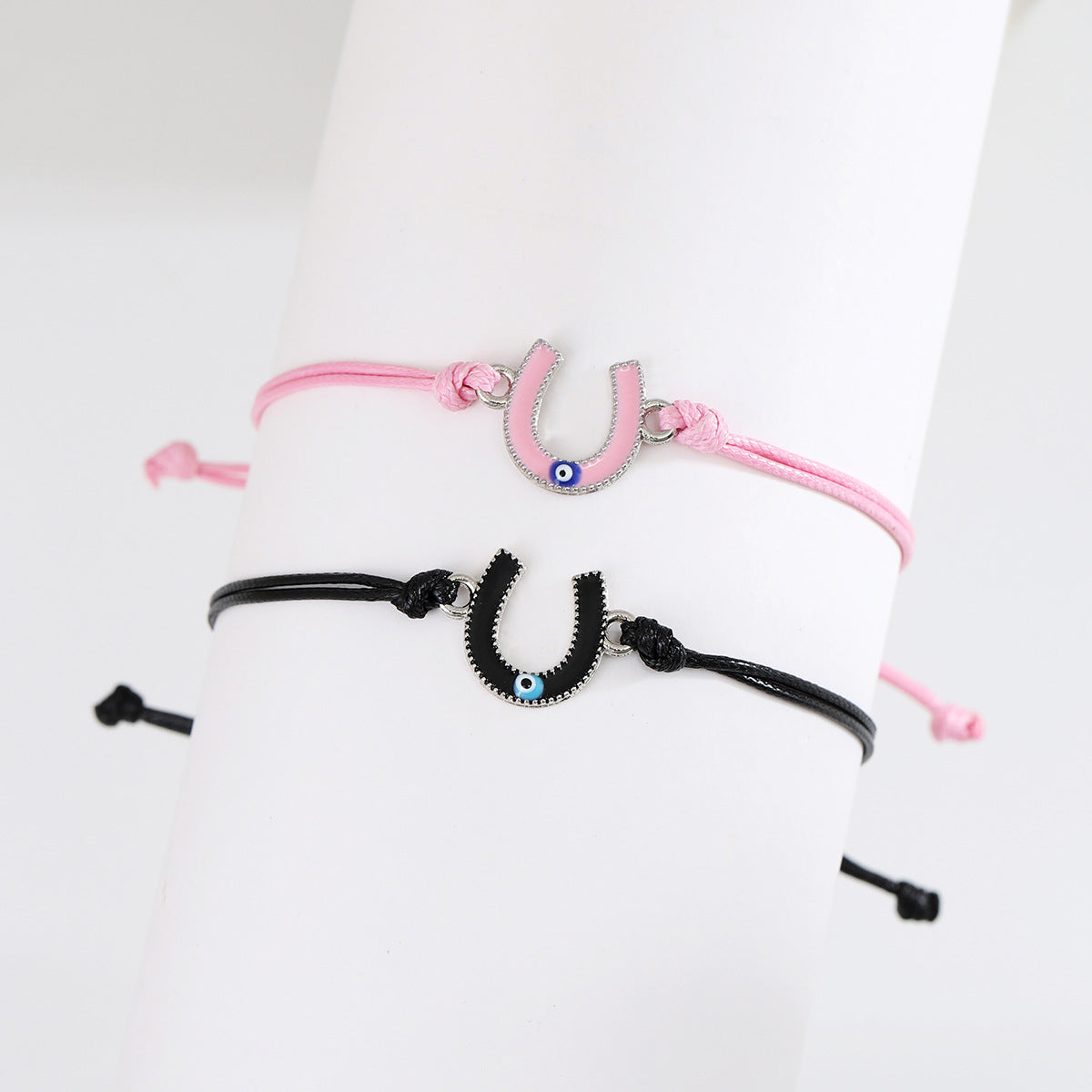 Damen & Herren & Seil Devil's Eye Horseshoe Couple Armbänder