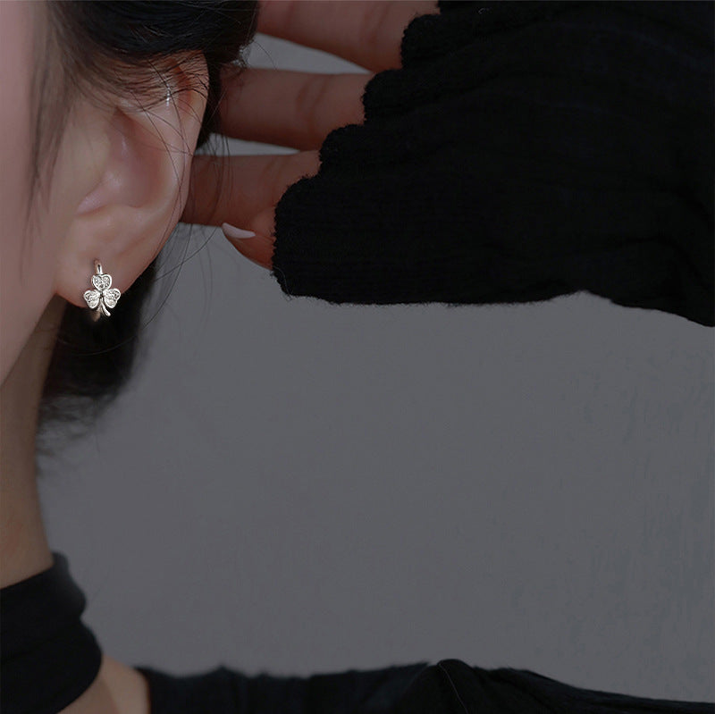 Women's Clover Zircon Trendy Korean Minimalist Commuter Fresh Summer Rings