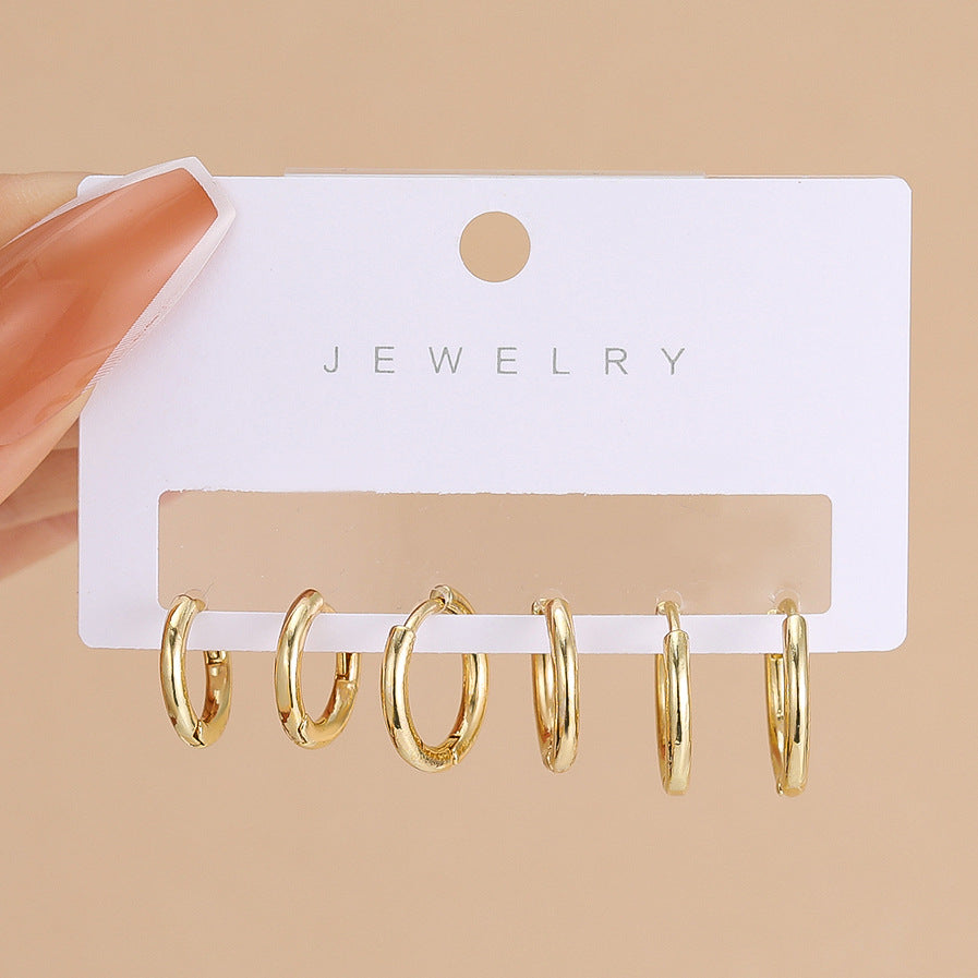 Creative Metal Element Type Ear Suit Earrings